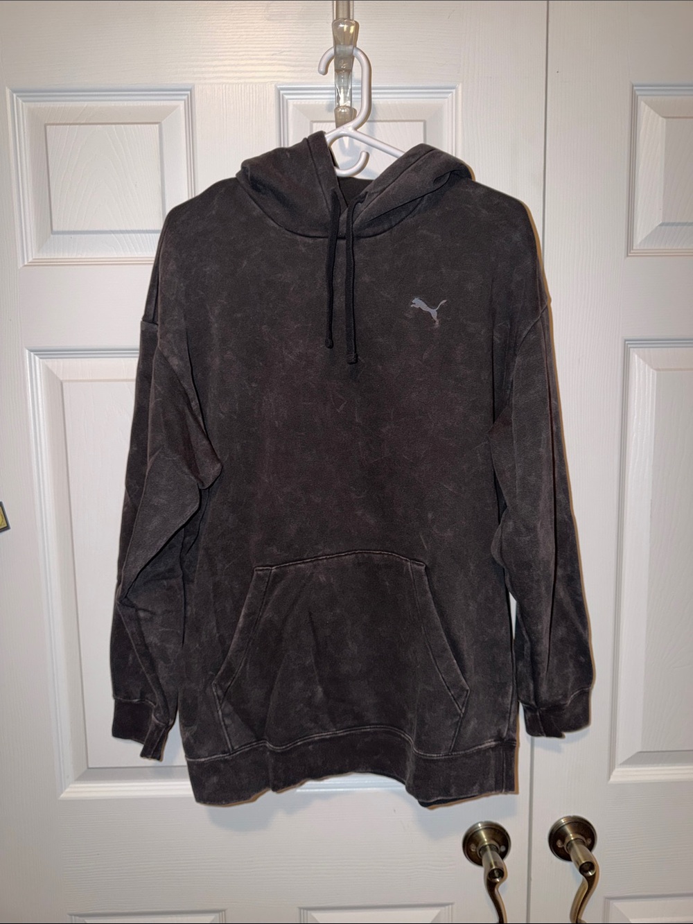 PUMA Men's Washed Black Pullover Hoodie